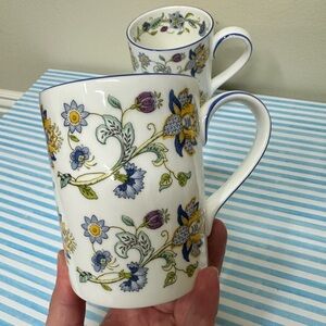 Two Minton Haddon Hall Blue mugs